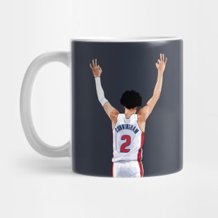 Cade Cunningham Vector Celebration White Qiangy Mug